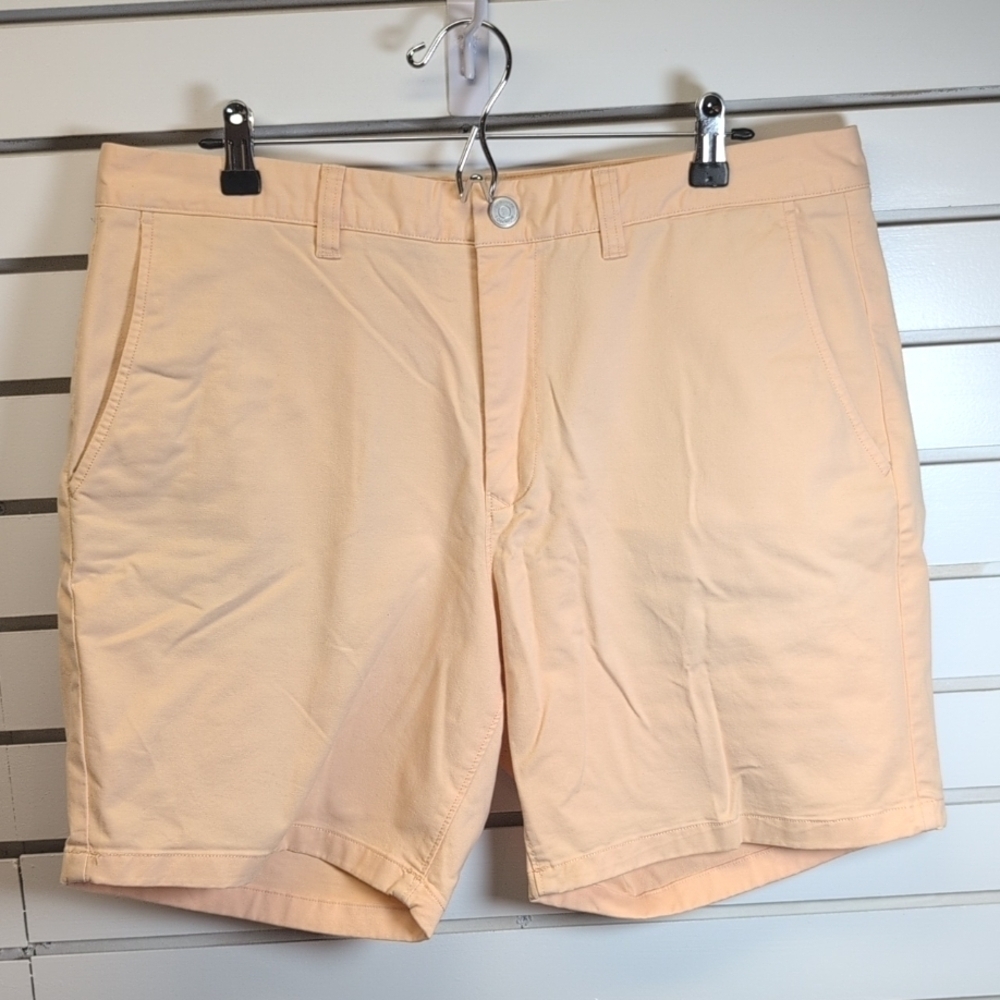 Bonobos Flat Front Washed Chino Shorts 9 inch inseam Men's Size 35 EUC